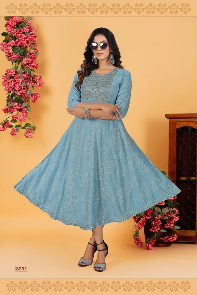 Beauty Queen Nazakat 1 Heavy Rayon Designer Fancy Wear Kurti Collection